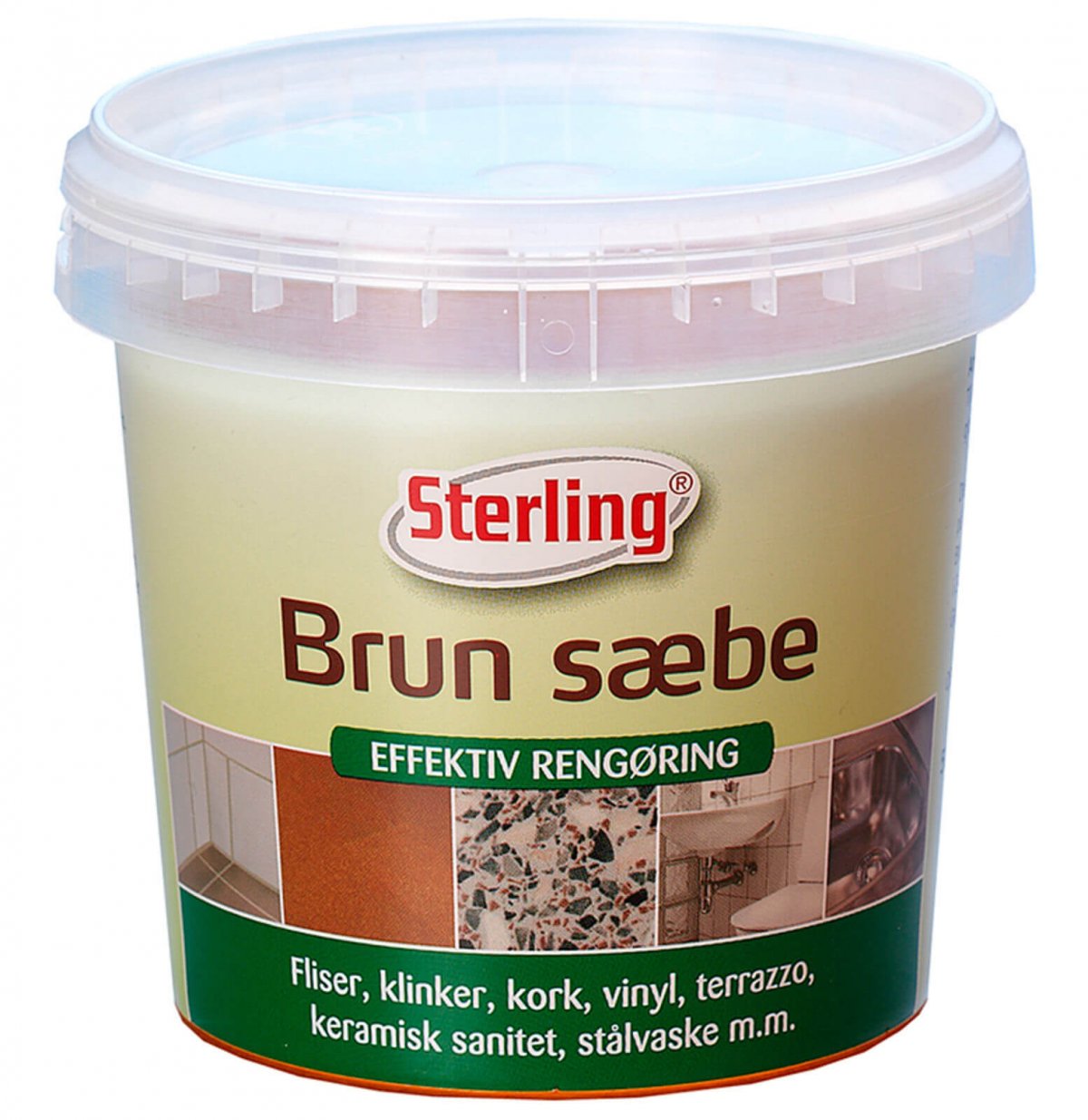 Køb brun sæbe i gel form 500 fra Sterling 500 ml.